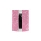 Sweet candy pink background Morphing Mug Heat Changing Mug