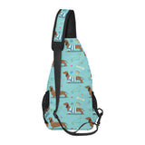 Dachshund decorative background All Over Print Chest Bag