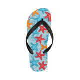 Blue red orange starfish pattern Unisex Flip Flops