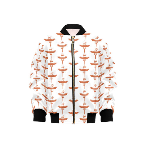 Sausage Pattern Print Design 05 Kids' Boys' Girls' Bomber Jacket