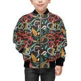 Colorful snake plant pattern Kids' Boys' Girls' Bomber Jacket