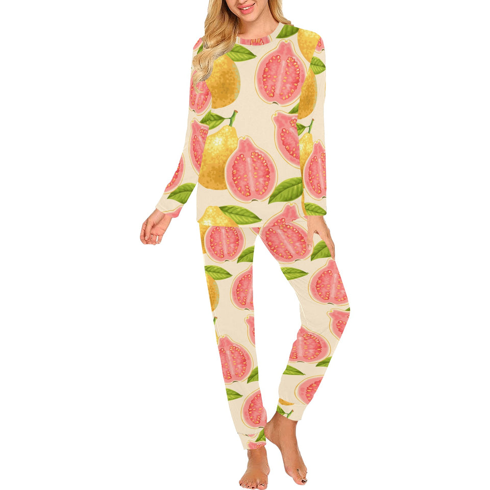 Beautiful guava pattern Women's All Over Print Pajama Set