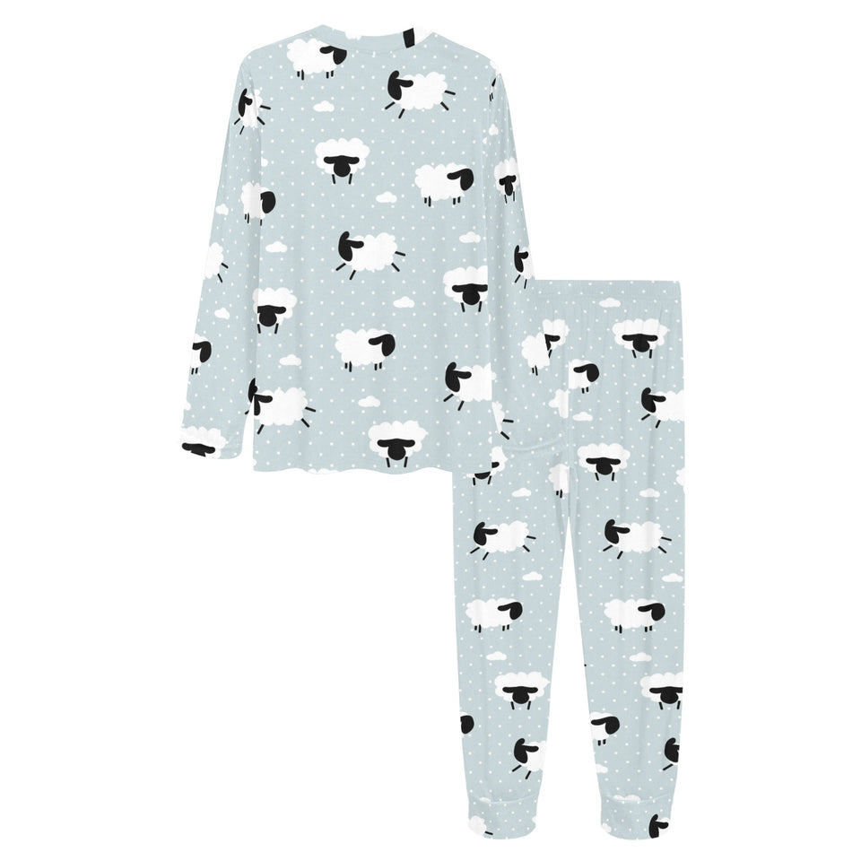 Sheep polka dot cloud pattern Women's All Over Print Pajama Set