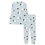 Sheep polka dot cloud pattern Women's All Over Print Pajama Set