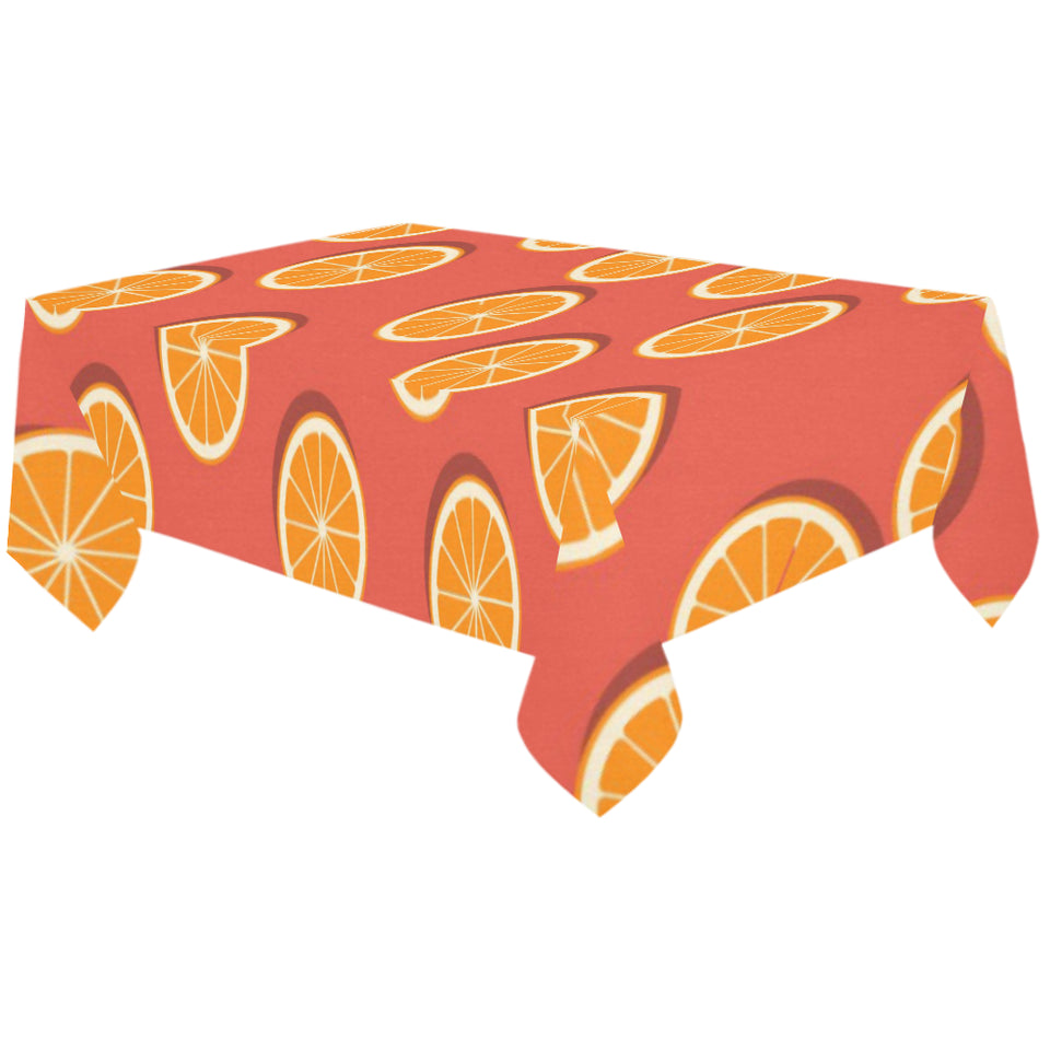 Oranges pattern red background Tablecloth