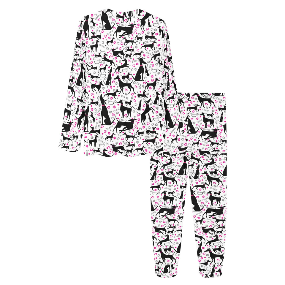 Greyhound Pattern Print Design 02 Women's All Over Print Pajama Set