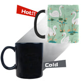 White swan lake pattern Morphing Mug Heat Changing Mug