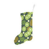 Whole sliced kiwi leave and flower Christmas Stocking