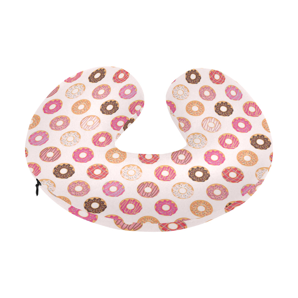 Colorful donut pattern U-Shaped Travel Neck Pillow