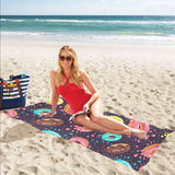 Colorful donut glaze pattern Beach Towel