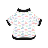 Hippopotamus Pattern Print Design 03 All Over Print Pet Dog Round Neck Fuzzy Shirt