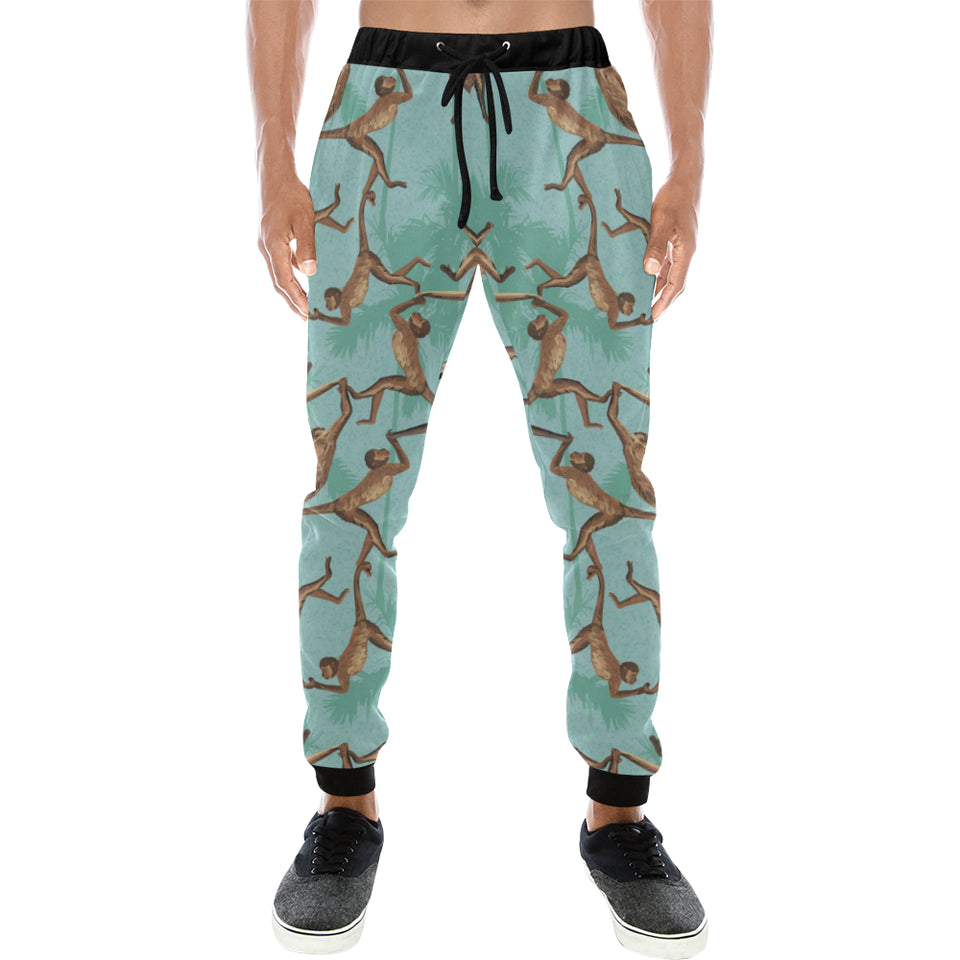 Monkey Palm tree background Unisex Casual Sweatpants