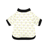Cute cartoon frog baby pattern All Over Print Pet Dog Round Neck Fuzzy Shirt