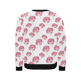 Pink lotus waterlily pattern Men's Crew Neck Sweatshirt