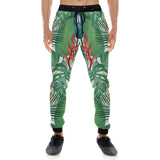 heliconia palm and monstera  leaves pattern Unisex Casual Sweatpants