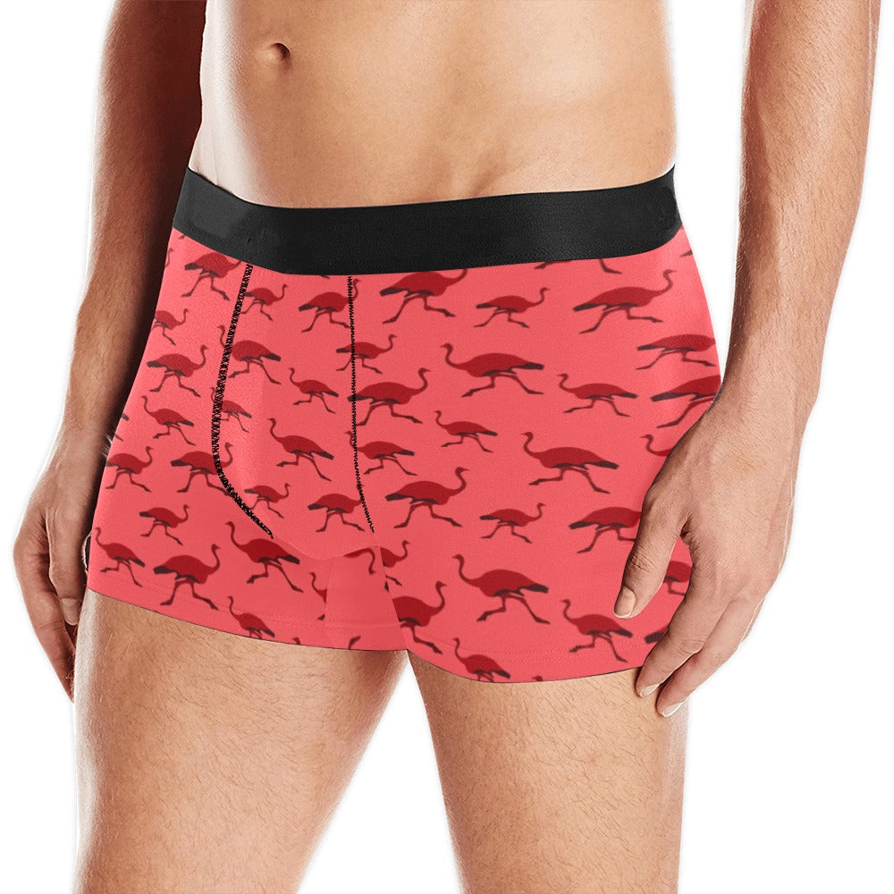 Ostrich Pattern Print Design 03 Men's All Over Print Boxer Briefs Men's Underwear
