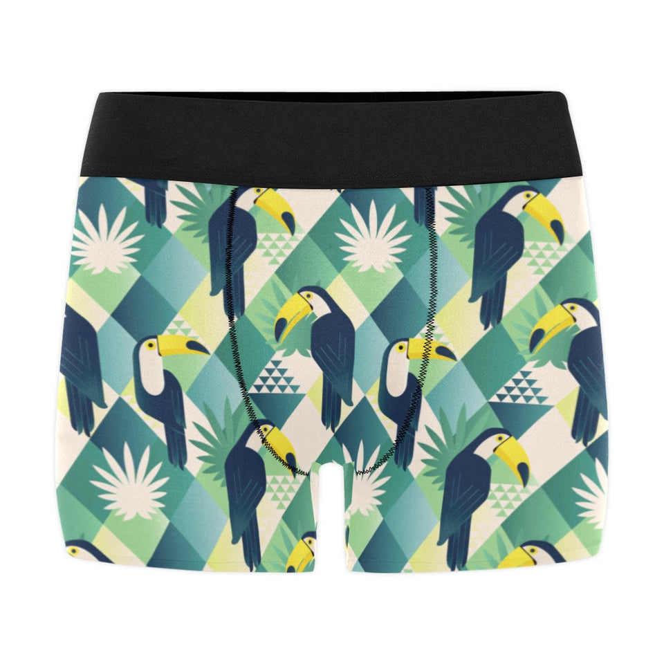 Toucan tropical leaves design pattern Men's All Over Print Boxer Briefs Men's Underwear