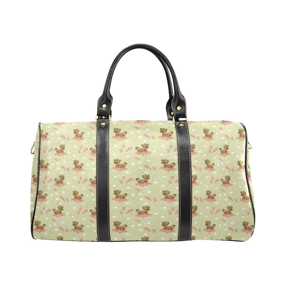 Yorkshire Terrier Pattern Print Design 01 Travel Bag