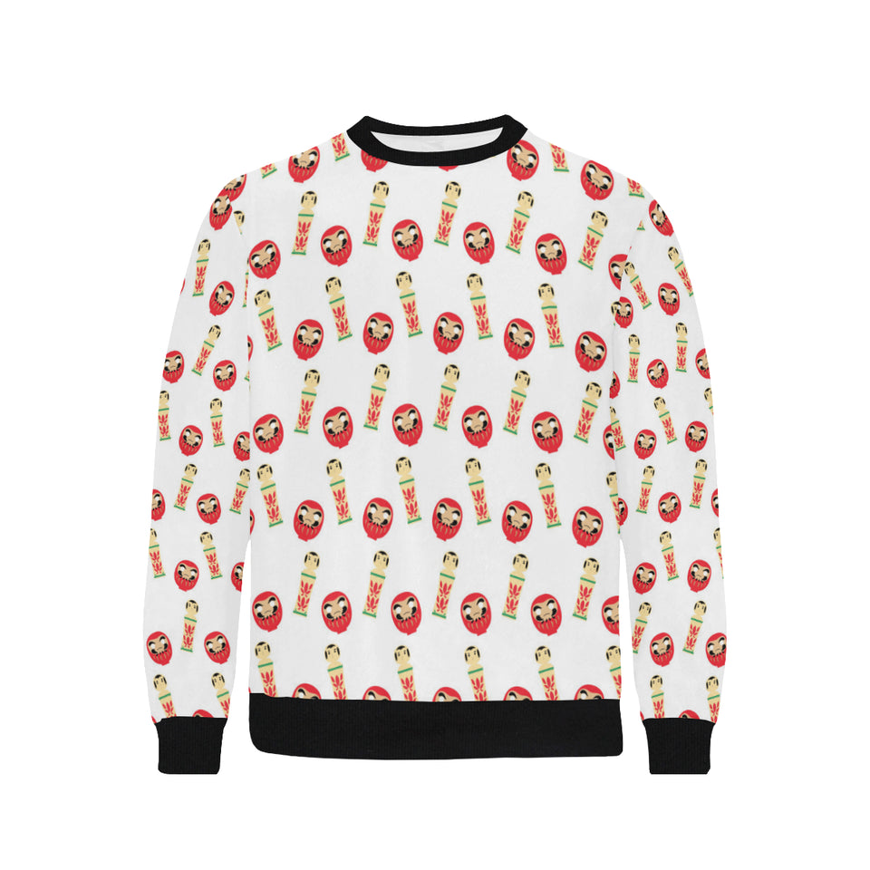 Daruma japanese wooden doll Men's Crew Neck Sweatshirt