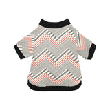 zigzag chevron striped pattern All Over Print Pet Dog Round Neck Fuzzy Shirt