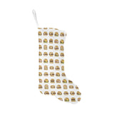 Hamburger Pattern Print Design 02 Christmas Stocking
