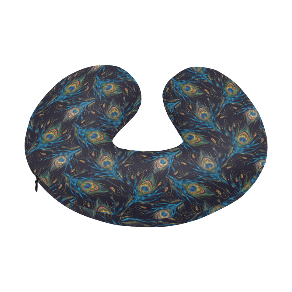 Beautiful peacock feather pattern U-Shaped Travel Neck Pillow