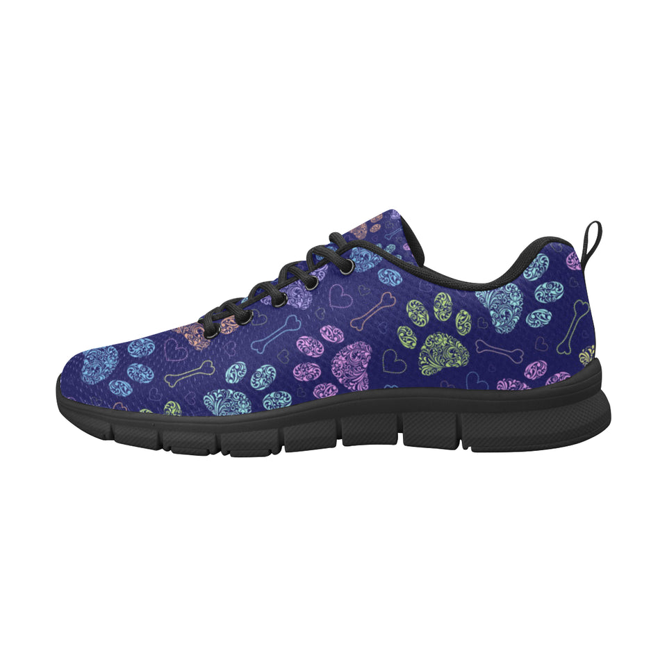 Dog Paws Pattern Print Design 02 Women's Sneaker Shoes