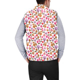 Squirrel Pattern Print Design 02 Men's Padded Vest