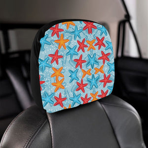 Blue red orange starfish pattern Car Headrest Cover