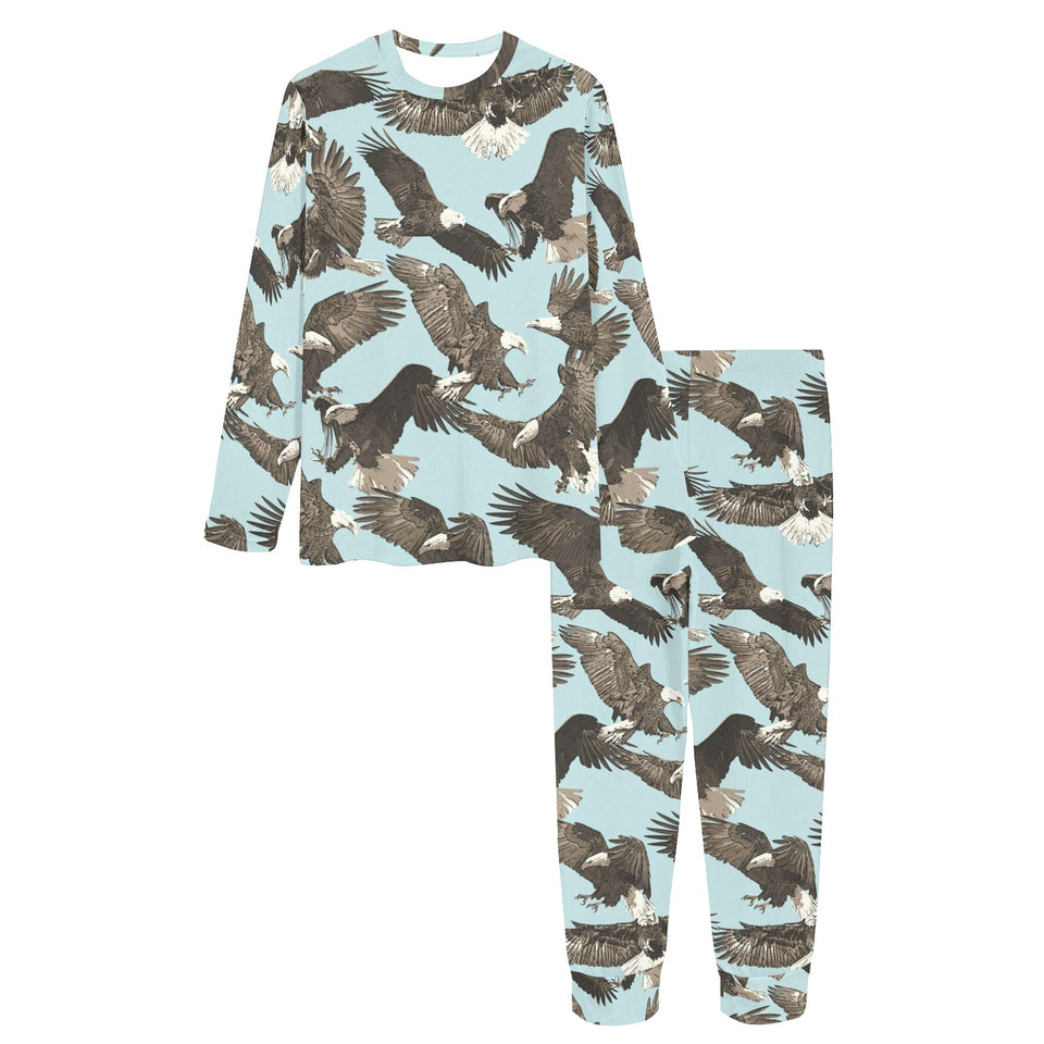 Eagle Pattern Print Design 01 Women's All Over Print Pajama Set