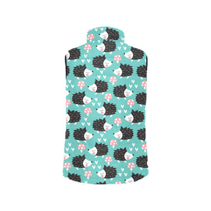 Hedgehog Pattern Print Design 03 Men's Padded Vest