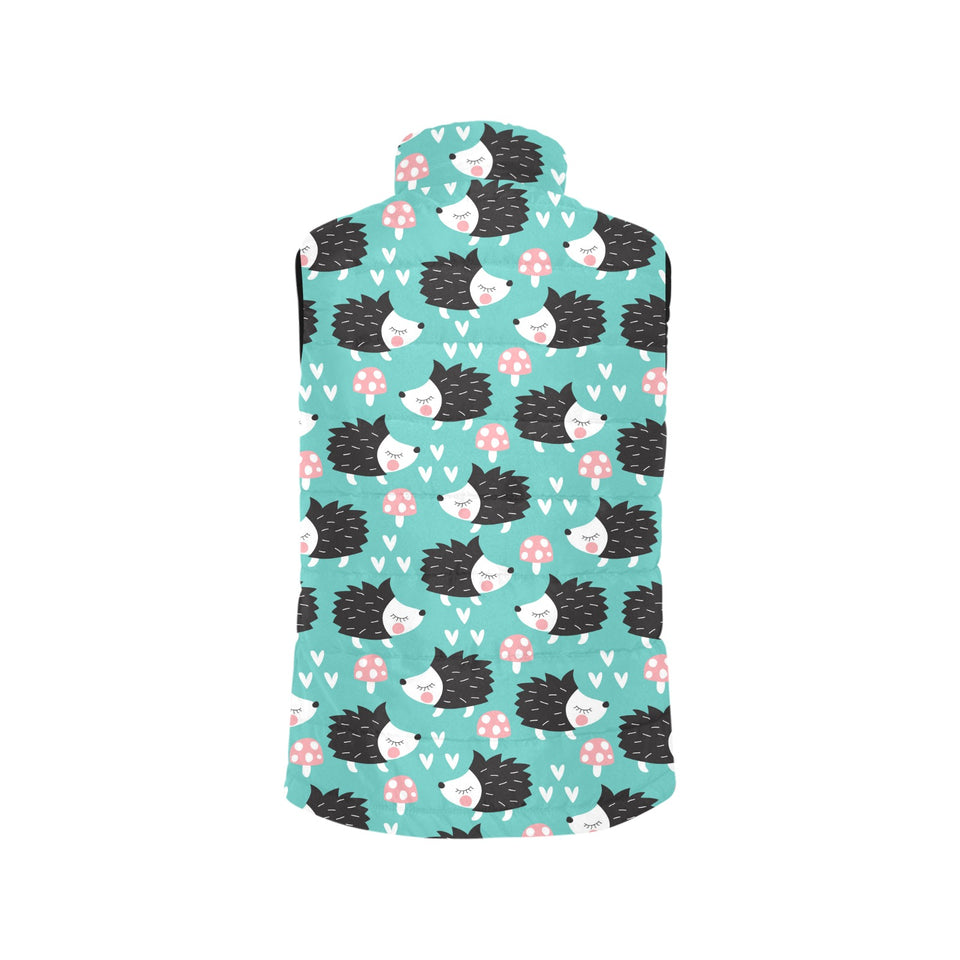 Hedgehog Pattern Print Design 03 Men's Padded Vest
