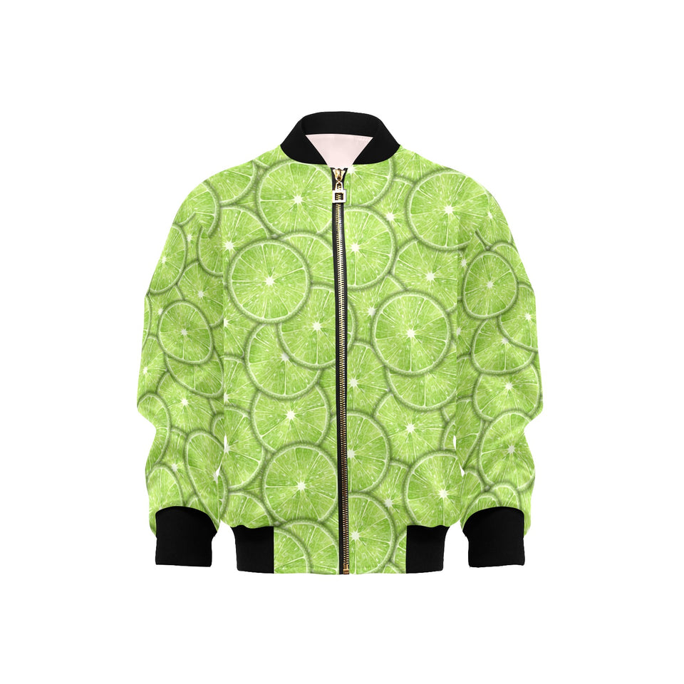 Slices of Lime pattern Kids' Boys' Girls' Bomber Jacket