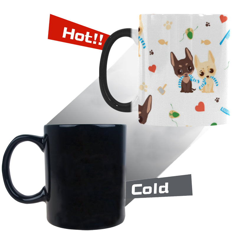 Cute Chihuahua dog pattern Morphing Mug Heat Changing Mug