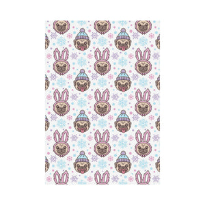 Cute pug hat rabbit costume pattern House Flag Garden Flag