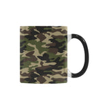 Dark Green camouflage pattern Morphing Mug Heat Changing Mug