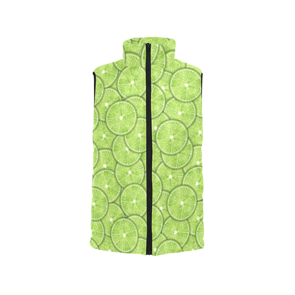 Slices of Lime pattern Men's Padded Vest