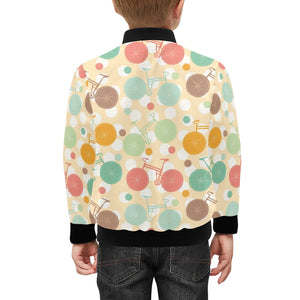 Bicycle Pattern Print Design 01 Kids' Boys' Girls' Bomber Jacket