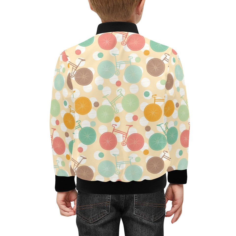 Bicycle Pattern Print Design 01 Kids' Boys' Girls' Bomber Jacket