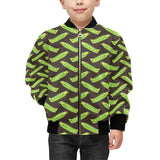 Green Peas Pattern Print Design 05 Kids' Boys' Girls' Bomber Jacket