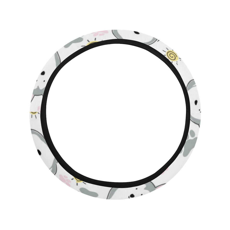 Siberian Husky design pattern Car Steering Wheel Cover