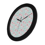 Clock time pattern blackground Elegant Black Wall Clock