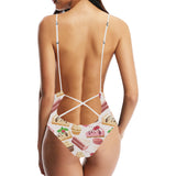Cake cupcake sweets pattern Women's One-Piece Swimsuit