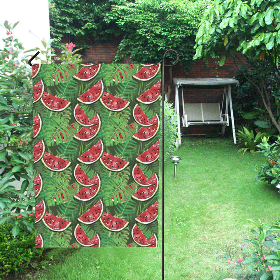 Watermelons tropical palm leaves pattern backgroun House Flag Garden Flag