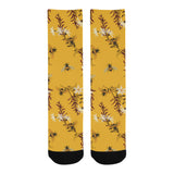 Bee flower pattern Crew Socks
