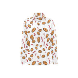 peanuts pattern background Women's Long Sleeve Polo Shirt