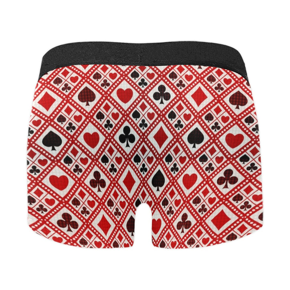 Casino Cards Suits Pattern Print Design 03 Men's All Over Print Boxer Briefs Men's Underwear