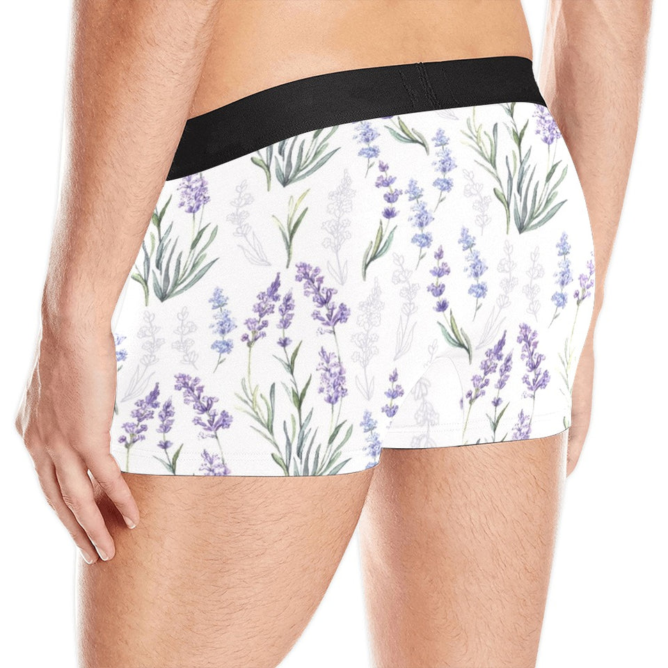 Hand painting Watercolor Lavender Men's All Over Print Boxer Briefs Men's Underwear