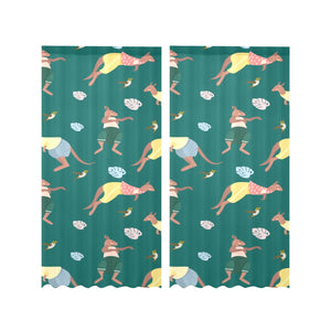 Kangaroo leaves pattern Gauze Curtain