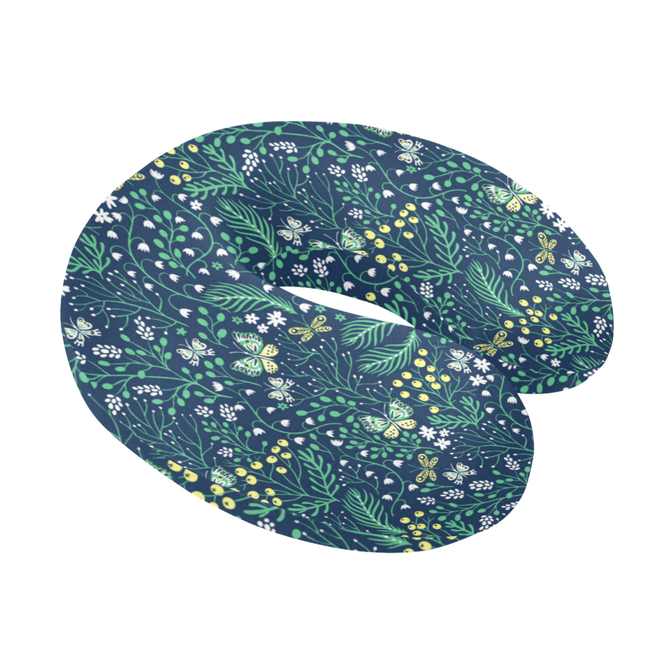 butterfly leaves pattern U-Shaped Travel Neck Pillow